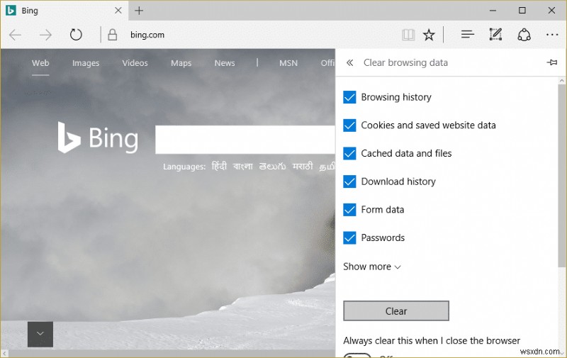 Microsoft Edge से नकली वायरस चेतावनी निकालें 