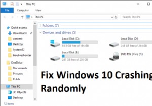 विंडोज 10 क्रैश को बेतरतीब ढंग से ठीक करें 