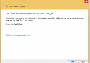 फिक्स विंडोज अनुरोधित परिवर्तनों को पूरा नहीं कर सका 