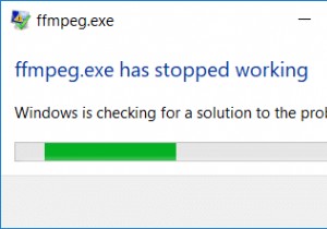 फिक्स ffmpeg.exe ने काम करना बंद कर दिया है त्रुटि 
