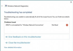विंडोज 10 में वाईफाई के लिए फिक्स डीएचसीपी सक्षम नहीं है 