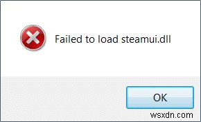 स्टीम त्रुटि को ठीक करें Steamui.dll लोड करने में विफल 