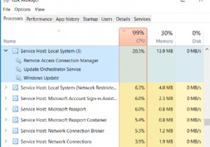 सर्विस होस्ट द्वारा उच्च CPU उपयोग को ठीक करें:स्थानीय सिस्टम 