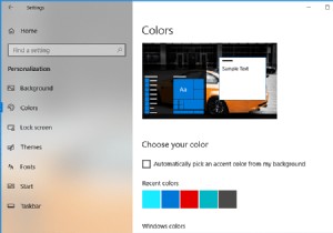 विंडोज 10 में स्टार्ट मेन्यू, टास्कबार, एक्शन सेंटर और टाइटल बार का रंग बदलें