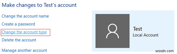 Windows 10 में उपयोगकर्ता खाता प्रकार कैसे बदलें