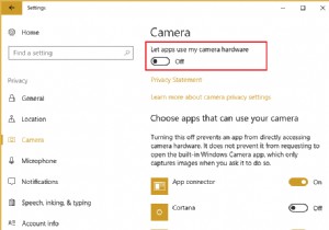 Windows 10 में ऐप्स को कैमरे तक पहुंच की अनुमति दें या अस्वीकार करें