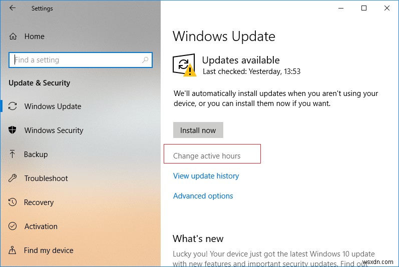 Windows 10 अपडेट के लिए सक्रिय घंटे कैसे बदलें