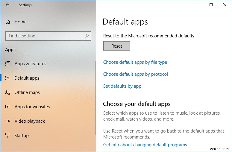 Windows 10 में डिफ़ॉल्ट प्रोग्राम कैसे बदलें