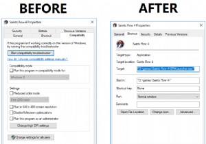Windows 10 में फ़ाइल गुणों से संगतता टैब निकालें 