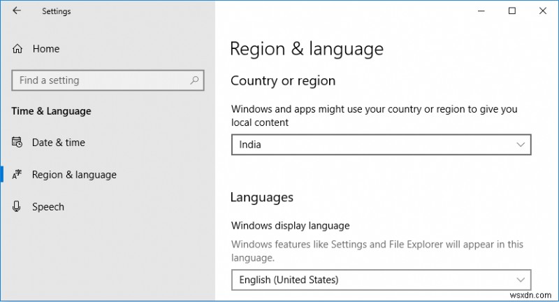 Windows 10 में देश या क्षेत्र कैसे बदलें