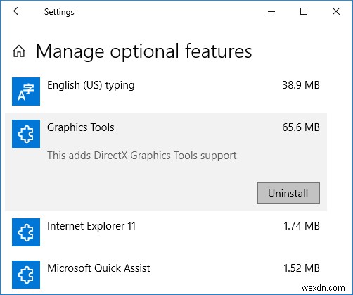 Windows 10 में ग्राफ़िक्स टूल कैसे इंस्टाल या अनइंस्टॉल करें
