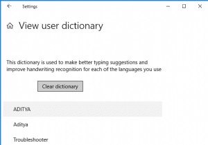 विंडोज 10 में स्पेल चेकिंग डिक्शनरी में शब्द जोड़ें या निकालें 