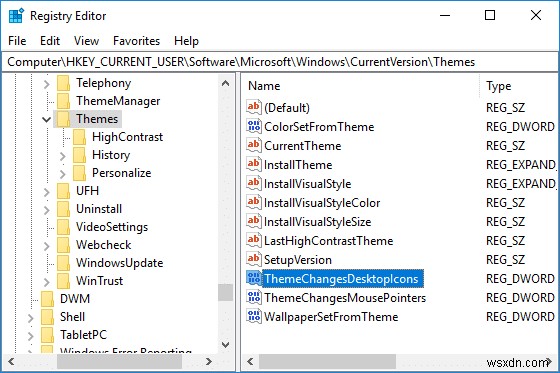 Windows 10 थीम को डेस्कटॉप आइकॉन बदलने की अनुमति दें या रोकें