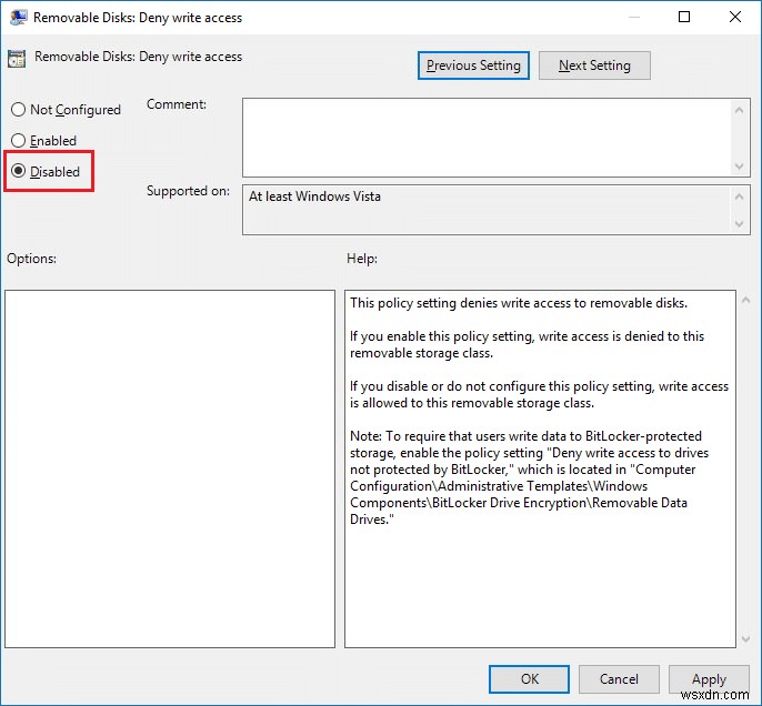 Windows 10 में डिस्क के लिए लेखन सुरक्षा सक्षम या अक्षम करें