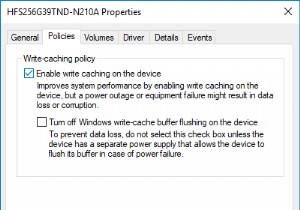 Windows 10 में डिस्क लेखन कैशिंग सक्षम या अक्षम करें 