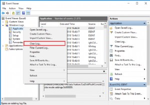 Windows 10 में इवेंट व्यूअर में सभी इवेंट लॉग कैसे साफ़ करें