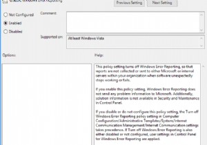 Windows 10 में Windows त्रुटि रिपोर्टिंग सक्षम या अक्षम करें