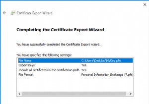अपने EFS प्रमाणपत्र और Windows 10 में कुंजी का बैकअप लें