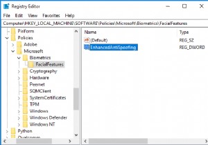 विंडोज हैलो फेस ऑथेंटिकेशन के लिए एन्हांस्ड एंटी-स्पूफिंग सक्षम करें 