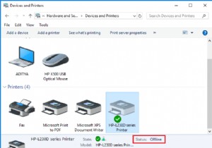 Windows 10 में प्रिंटर की ऑफ़लाइन स्थिति ठीक करें
