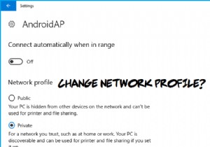 Windows 10 में सार्वजनिक से निजी नेटवर्क में बदलें