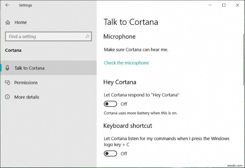 Windows 10 . पर Cortana को स्थायी रूप से अक्षम करें 