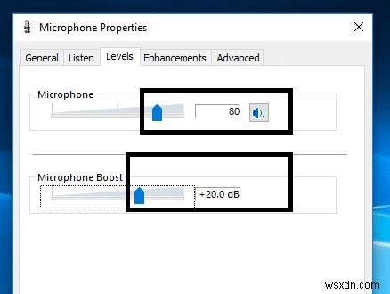 Windows 10 में माइक्रोफ़ोन वॉल्यूम बढ़ाएँ