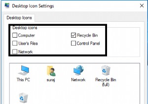 Windows 10 में पुराने डेस्कटॉप चिह्नों को पुनर्स्थापित करें
