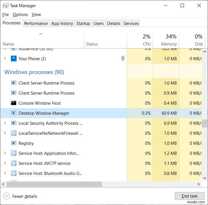 डेस्कटॉप विंडो मैनेजर हाई CPU (DWM.exe) को ठीक करें