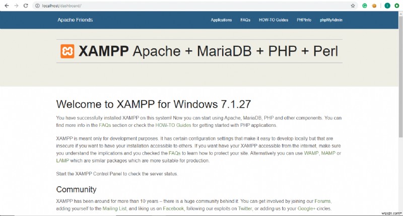 Windows 10 पर XAMPP इंस्टॉल और कॉन्फिगर करें