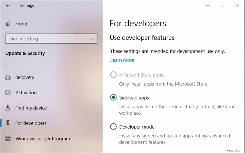 Windows 10 पर ऐप्स को साइडलोड कैसे करें