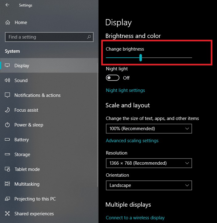 Windows 10 में स्क्रीन की चमक कैसे बदलें
