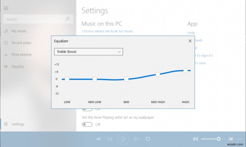 Windows 10 में Groove Music में इक्वलाइज़र का उपयोग कैसे करें