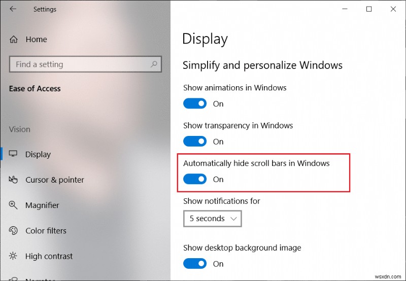 Windows 10 Store ऐप्स में हमेशा स्क्रॉलबार दिखाएं