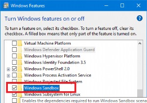Windows 10 सैंडबॉक्स सुविधा को सक्षम या अक्षम करें