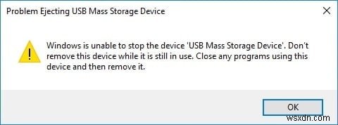 USB मास स्टोरेज डिवाइस को निकालने में समस्या को ठीक करने के 6 तरीके