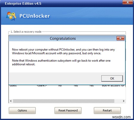 PCUnlocker के साथ Windows 10 भूले हुए पासवर्ड पुनर्प्राप्त करें 