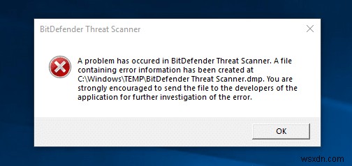 BitDefender थ्रेट स्कैनर में एक समस्या का समाधान करें
