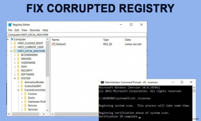 विंडोज 10 में भ्रष्ट रजिस्ट्री को कैसे ठीक करें 
