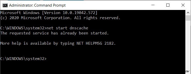 Windows 10 में DNS कैश को फ्लश और रीसेट कैसे करें