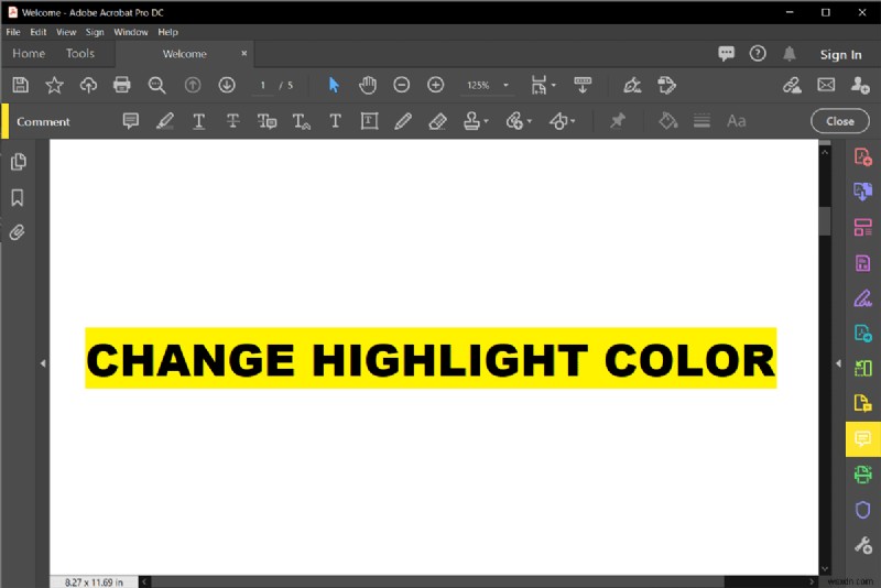 Adobe Acrobat Reader में हाइलाइट रंग कैसे बदलें