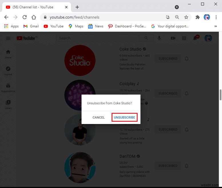 एक बार में YouTube चैनल को मास अनसब्सक्राइब कैसे करें 