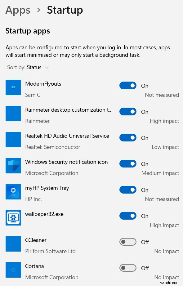 Windows 11 में स्टार्टअप प्रोग्राम को कैसे निष्क्रिय करें
