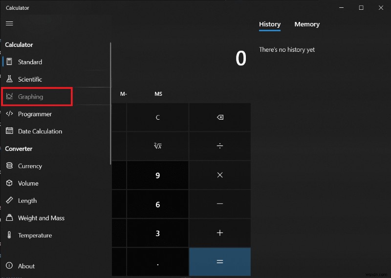विंडोज 10 में कैलकुलेटर ग्राफिंग मोड को कैसे इनेबल करें 
