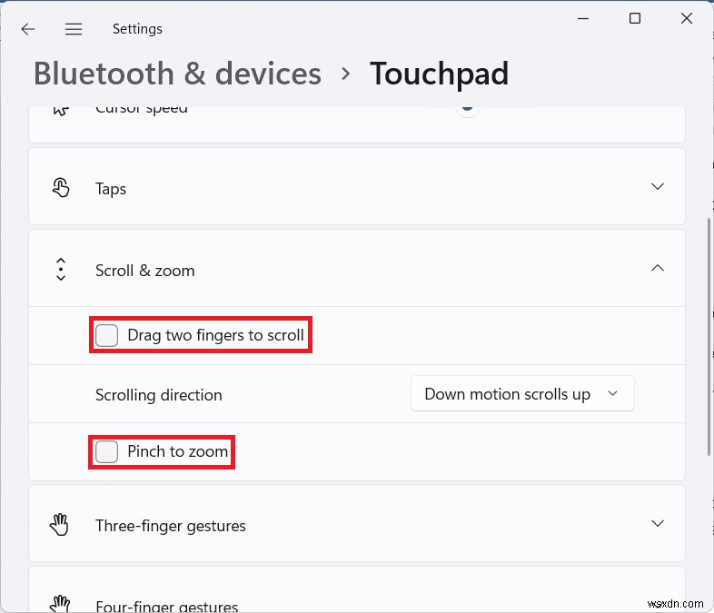 विंडोज 11 में टचपैड जेस्चर को कैसे निष्क्रिय करें 