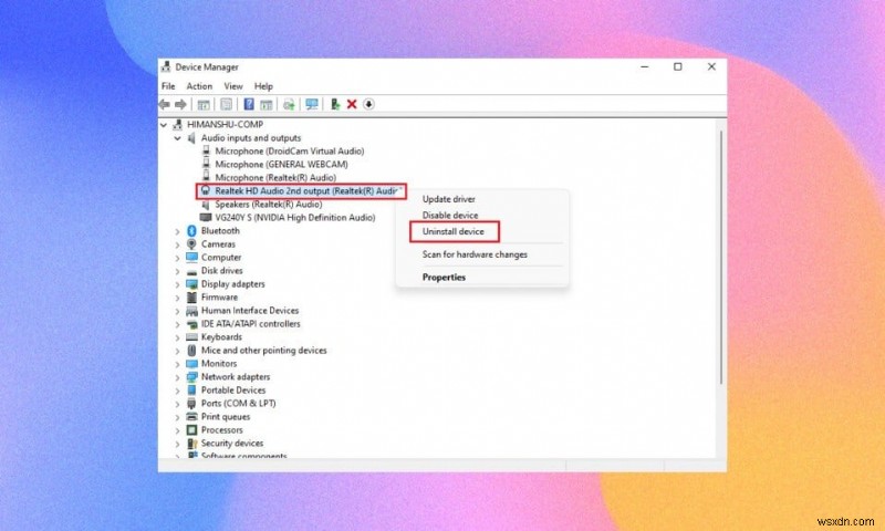 Windows 11 में ऑडियो ड्राइवर को कैसे पुनर्स्थापित करें