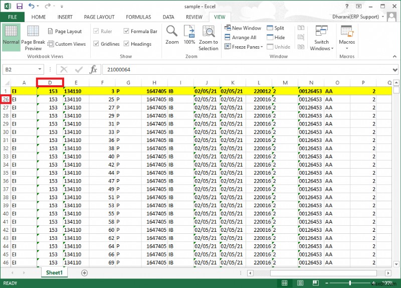 Excel में पंक्तियों और स्तंभों को फ़्रीज़ कैसे करें