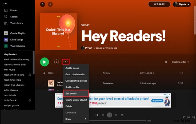 Spotify प्लेलिस्ट पिक्चर कैसे बदलें 