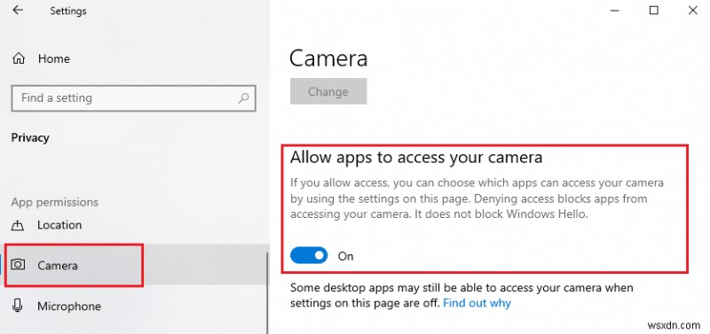 विंडोज 10 में किसी अन्य ऐप द्वारा उपयोग किए जाने वाले कैमरे को ठीक करें 
