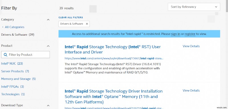 फिक्स Intel RST सेवा Windows 10 में नहीं चल रही है